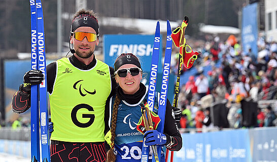 Leonie Walter mit Guide Christian Krasman Leonie Walter mit Guide Christian Krasman
