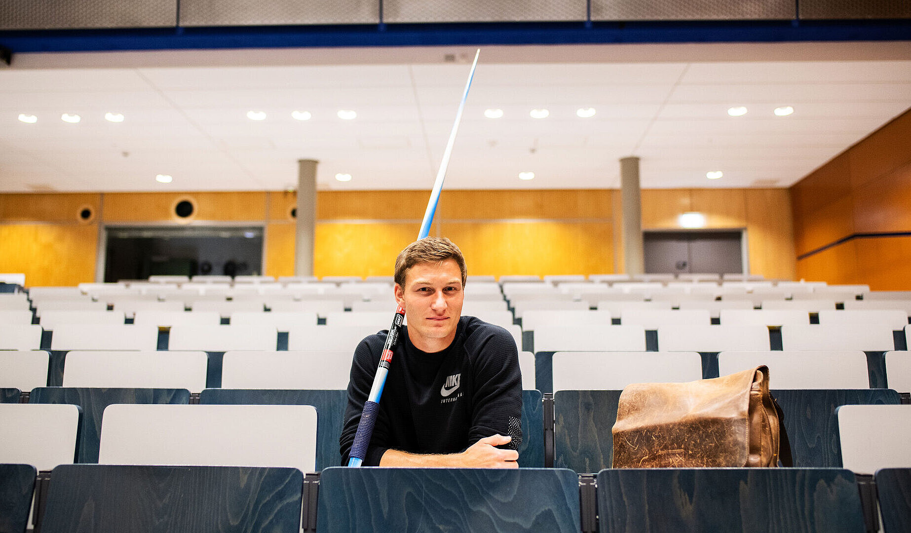 Speerwerfer Thomas Röhler im Hörsaal