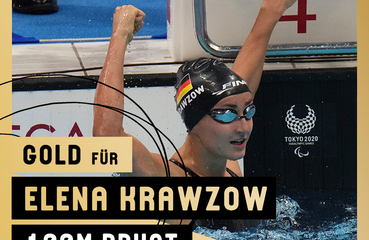 Goldmedaille Schwimmen Elena Krawzow