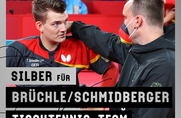 Silbermedaille Tischtennis Brüchle / Schmidberger