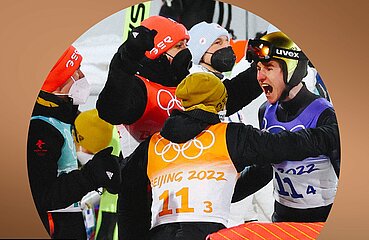 Team Skispringen gewinnt Bronze