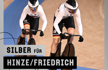 Silbermedaille Bahnrad Hinze/Friedrich