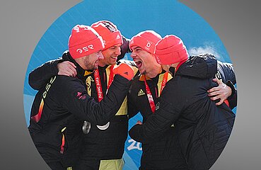 Der Viererbob um Lochner gewinnt Silber