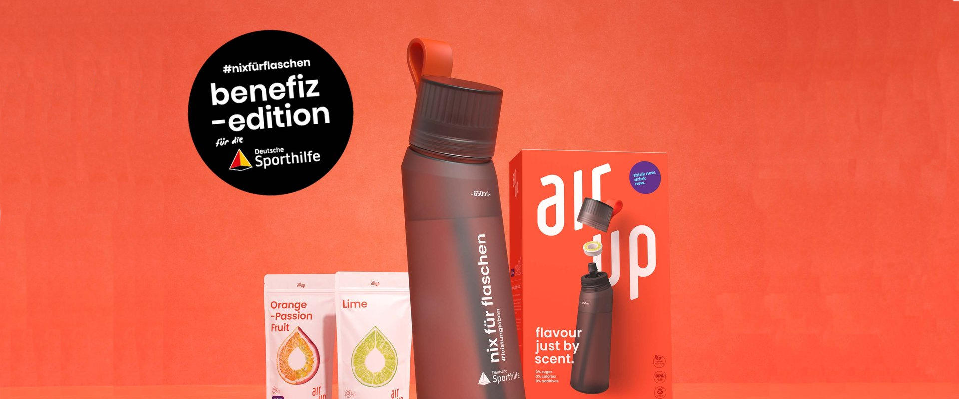 Benefiz-Kooperation zwischen Deutscher Sporthilfe und air up knackt 10.000  Euro-Marke - Medien - ber uns - Stiftung Deutsche Sporthilfe