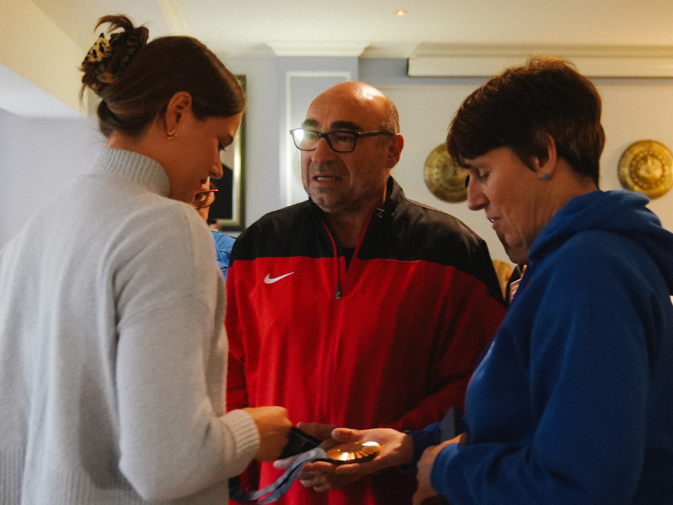 Leonie Menzel mit ihrer Bronzemedaille Leonie Menzel mit ihrer Bronzemedaille